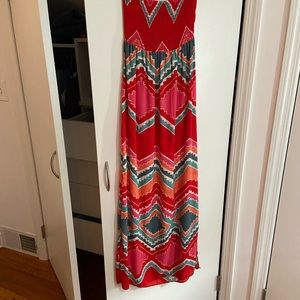 AQUA patterned maxi dress, M